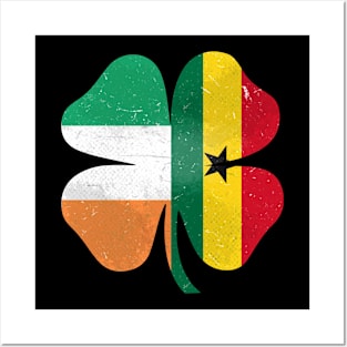 Ghanaian Irish Shamrock Ghana Ireland St. Patrick's Day Posters and Art